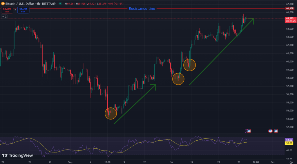 Bitcoin price analysis chart