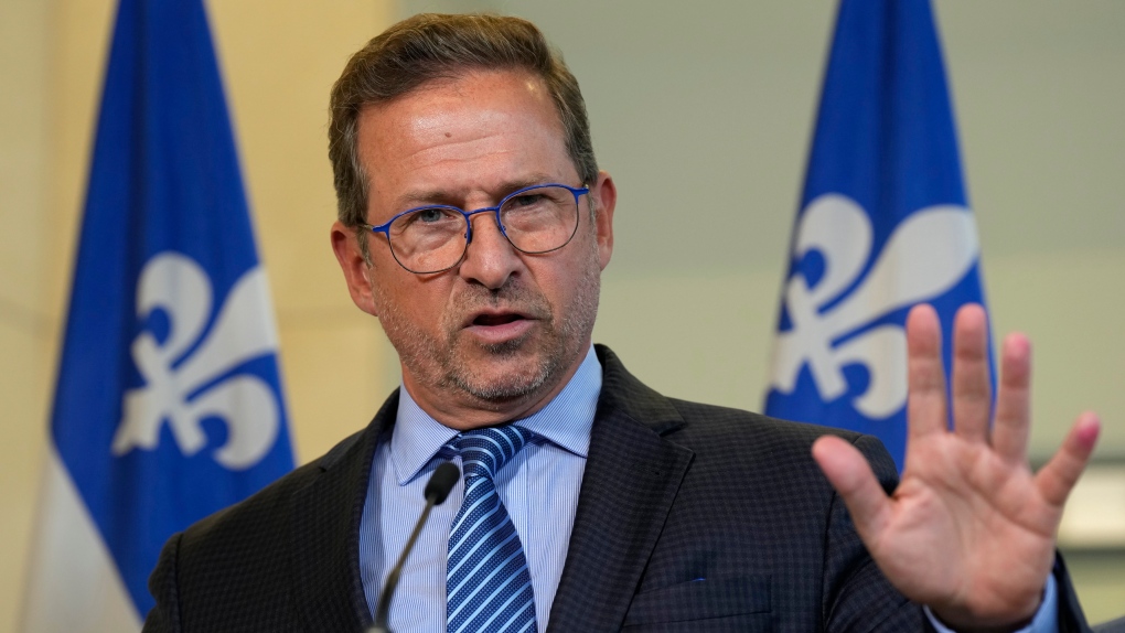 Bloc leader Yves-Francois Blanchet speaks with reporters outside caucus, Wednesday, September 25, 2024 in Ottawa. THE CANADIAN PRESS/Adrian Wyld